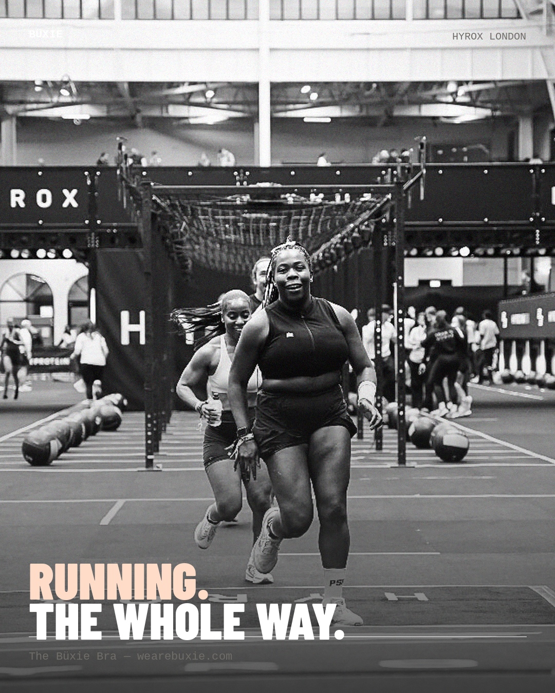 Running. The whole way. · Built for the finish line